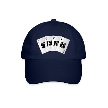 SKAT Kartenspiel Ramsch Skatbruder Trumpf Bauer - Baseballkappe - Blau/Blau - Vorne