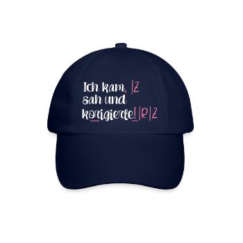 Lehrer Lehrerin Spruch Schule Beruf Schüler - Baseballkappe - Blau/Blau - Vorne