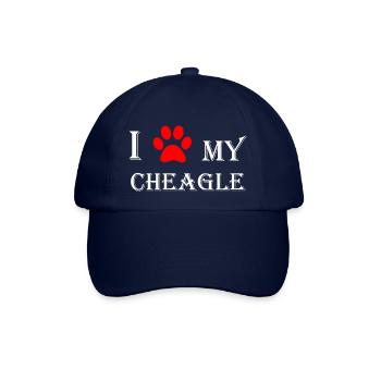 I love my Cheagle I Chihuahua Beagle Mix - Baseballkappe - Blau/Blau - Vorne