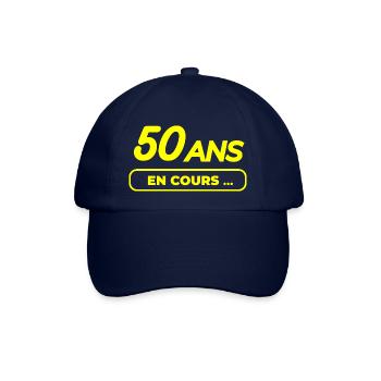 Anniversaire 50 ans humour - Casquette classique - bleu/bleu - Devant