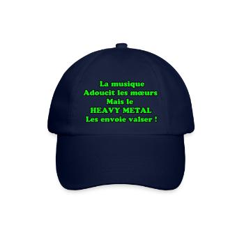La musique adoucit les mœurs vert - Casquette classique - bleu/bleu - Devant