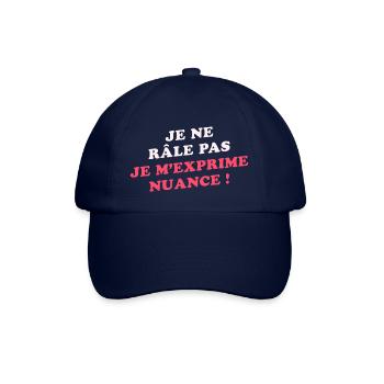 Je Ne Râle Pas Je M'exprime Humour Râleur Râleuse - Casquette classique - bleu/bleu - Devant