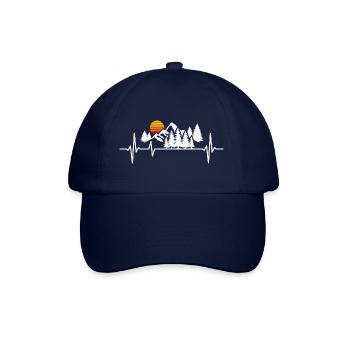 Trees Heartbeat Forest Wildlife Nature Mountains - Baseball Cap - blue/blue - Front