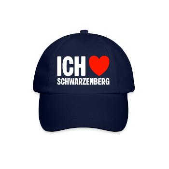 Schwarzenberg Ich liebe meine Stadt - Baseballkappe - Blau/Blau - Vorne