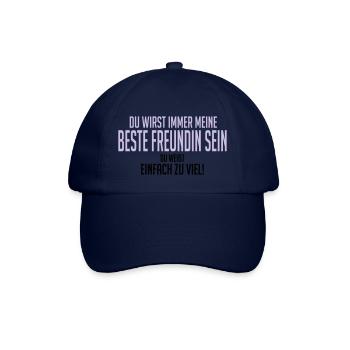 Beste Freundin, du weißt einfach zu viel - Baseballkappe - Blau/Blau - Vorne