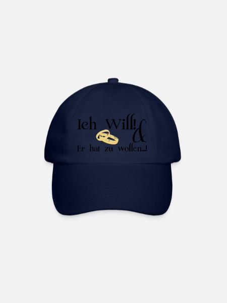 I want - Baseball Cap - blue/blue