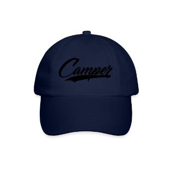 camper camping camp holiday wilderness mountain sticker - Baseball Cap - blue/blue - Front