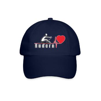 Rudern Herz Liebe - Baseballkappe - Blau/Blau - Vorne