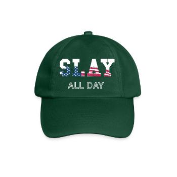 slay all day - independence day America - Baseballkappe - Flaschengrün - Vorne