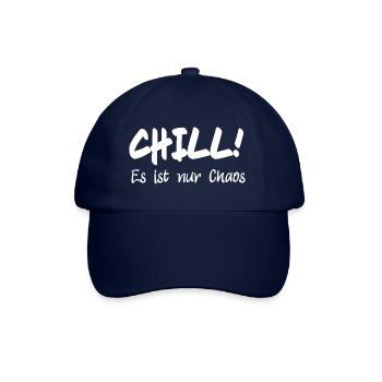 Chill! Es ist nur Chaos - Baseballkappe - Blau/Blau - Vorne