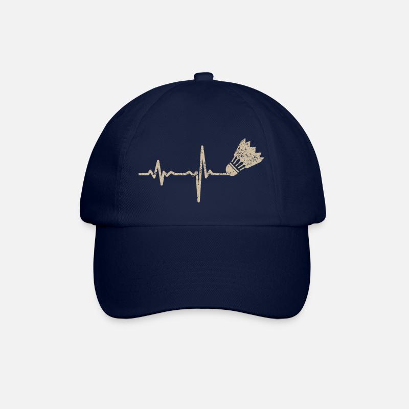 Cadeau Heartbeat Badminton - Casquette classique - bleu/bleu