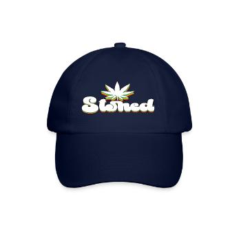 Stoned Weed Leaf - Baseballkappe - Blau/Blau - Vorne