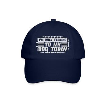 only talking to dog - Baseball Cap - blue/blue - Front