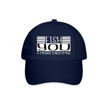 Noël Happy Fish Hook Dinosaur Lover Drôle - Casquette classique - bleu/bleu - Devant