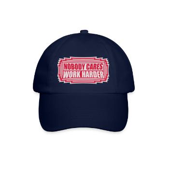 Personne ne s’en soucie de travailler plus dur - Casquette classique - bleu/bleu - Devant