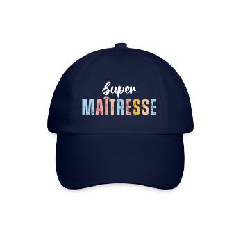 Super maitresse cadeau pour maîtresse d' école - Casquette classique - bleu/bleu - Devant