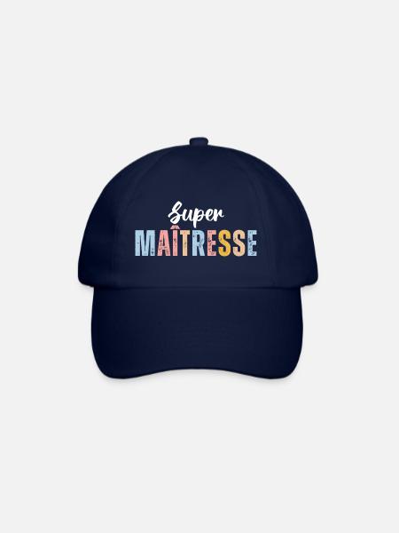Super maitresse cadeau pour maîtresse d' école - Casquette classique - bleu/bleu
