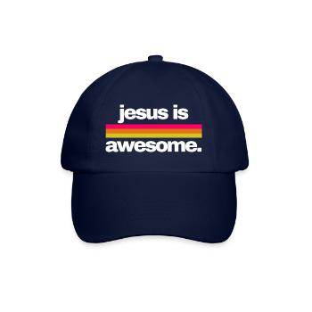 Jesus is Awesome Retro Christian Design - Baseball Cap - blue/blue - Front