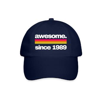 awesome since 1989 - Baseballkappe - Blau/Blau - Vorne