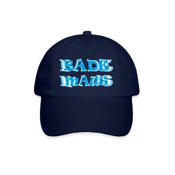 Bademaus blau baden schwimmen Freibad - Baseballkappe - Blau/Blau - Vorne