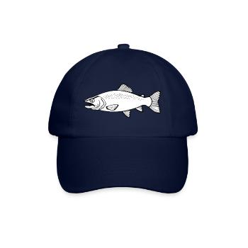 Fisch Forelle Angler T-shirt Geschenk Angler - Baseballkappe - Blau/Blau - Vorne