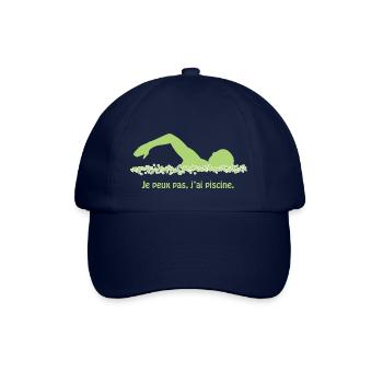 Je peux pas, j'ai piscine - Casquette classique - bleu/bleu - Devant