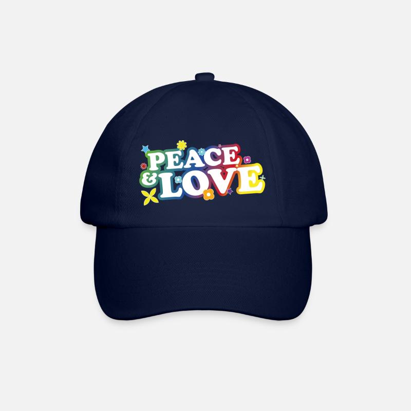 peace & love - Casquette classique - bleu/bleu