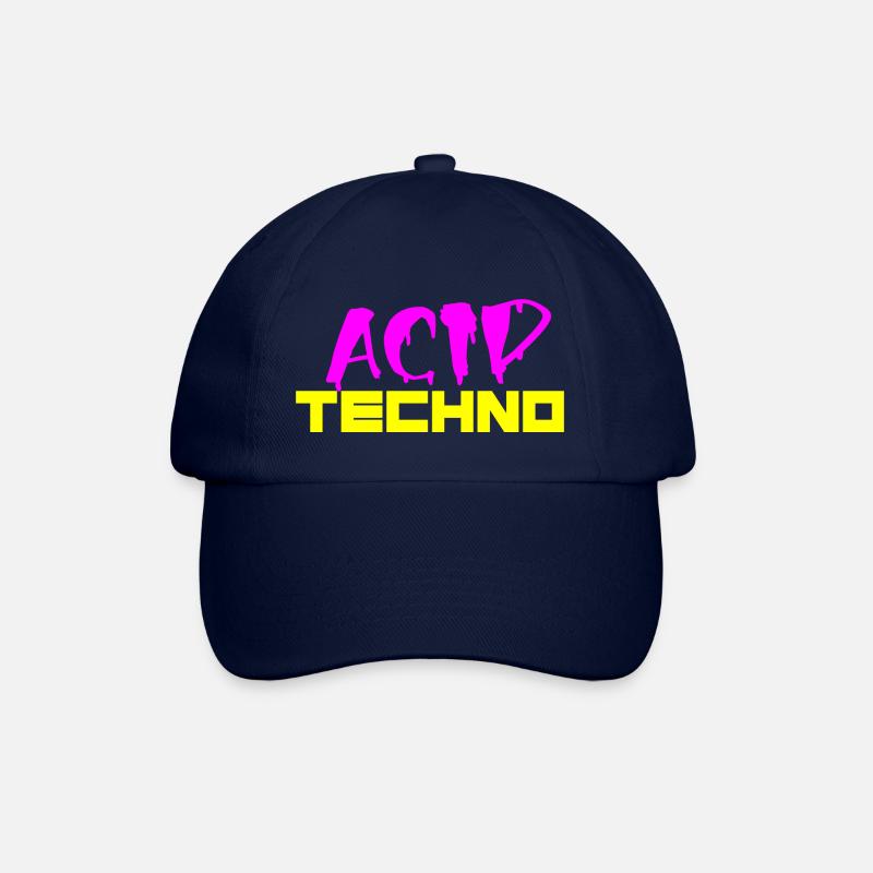 acid techno - Baseball Cap - blue/blue