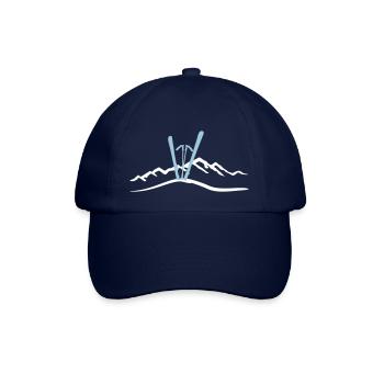Ski und Berg, Skifahen - Baseballkappe - Blau/Blau - Vorne