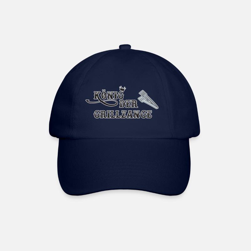 König der Grillzange - Cap - Baseballkappe - Blau/Blau