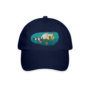 raccoon dive snorkeling diving - Baseball Cap - blue/blue - Front