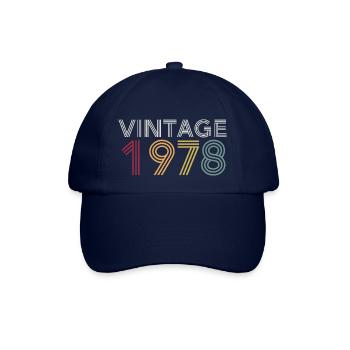 Jahrgang 1978 - Baseballkappe - Blau/Blau - Vorne