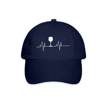 Wein Herzschlag - Baseballkappe - Blau/Blau - Vorne