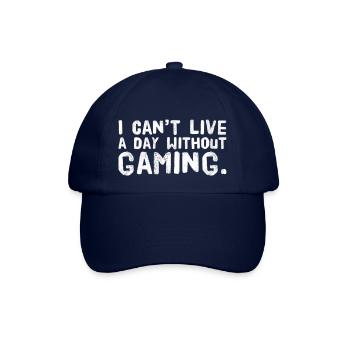 Je ne peux pas vivre une journée sans jouer. Conception 4 Gamer - Casquette classique - bleu/bleu - Devant