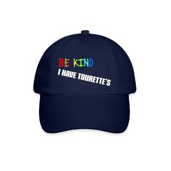Seien Sie nett – ich habe Tourette (weiß) - Baseballkappe - Blau/Blau - Vorne