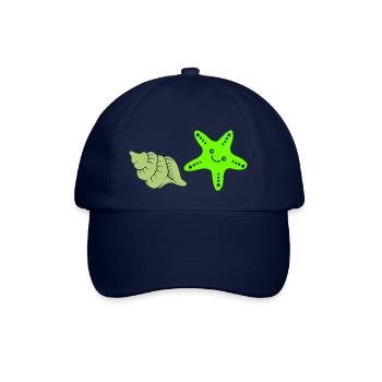 seestern muschel - Baseballkappe - Blau/Blau - Vorne