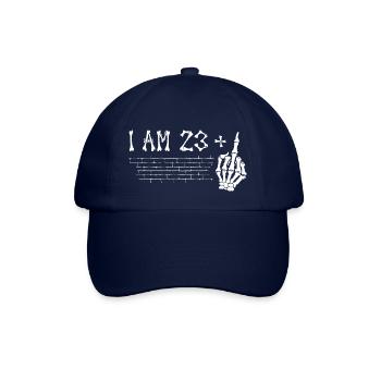 J’ai 23 ans et majeur - 24e anniversaire - Casquette classique - bleu/bleu - Devant