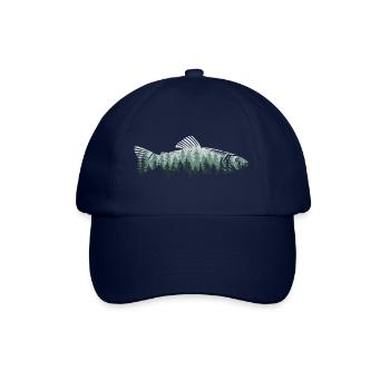 Pêche à la truite Pêche Pêcheur Forêt extérieure - Casquette classique - bleu/bleu - Devant