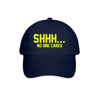 PSSST... Niemanden interessiert es - Baseballkappe - Blau/Blau - Vorne