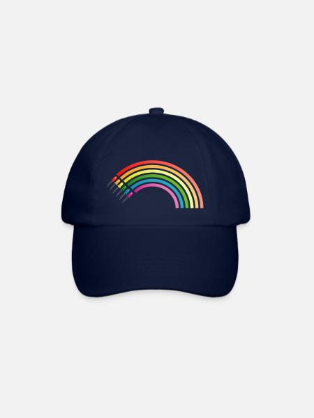 Regenbogen LED - Baseballkappe - Blau/Blau