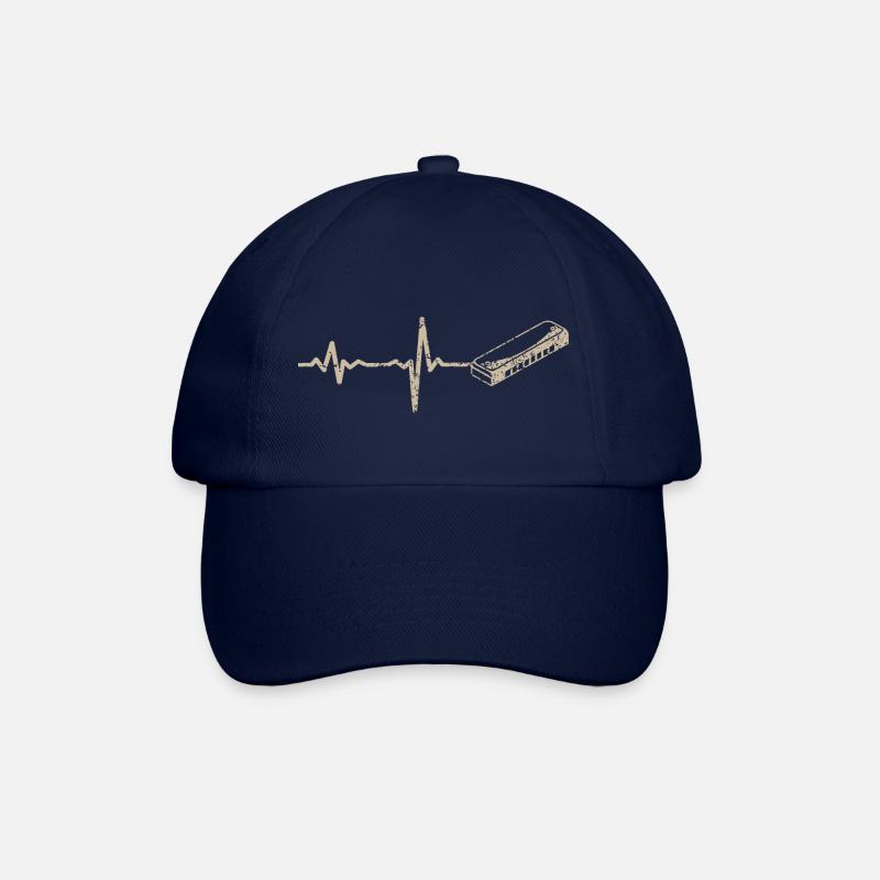 Cadeau harmonica Heartbeat - Casquette classique - bleu/bleu