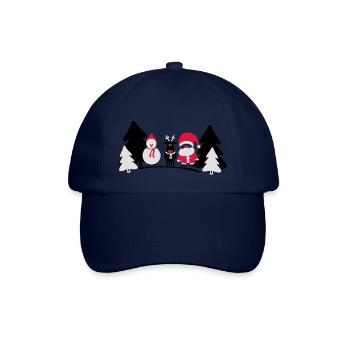 Weihnachts Crew 2 - Baseballkappe - Blau/Blau - Vorne