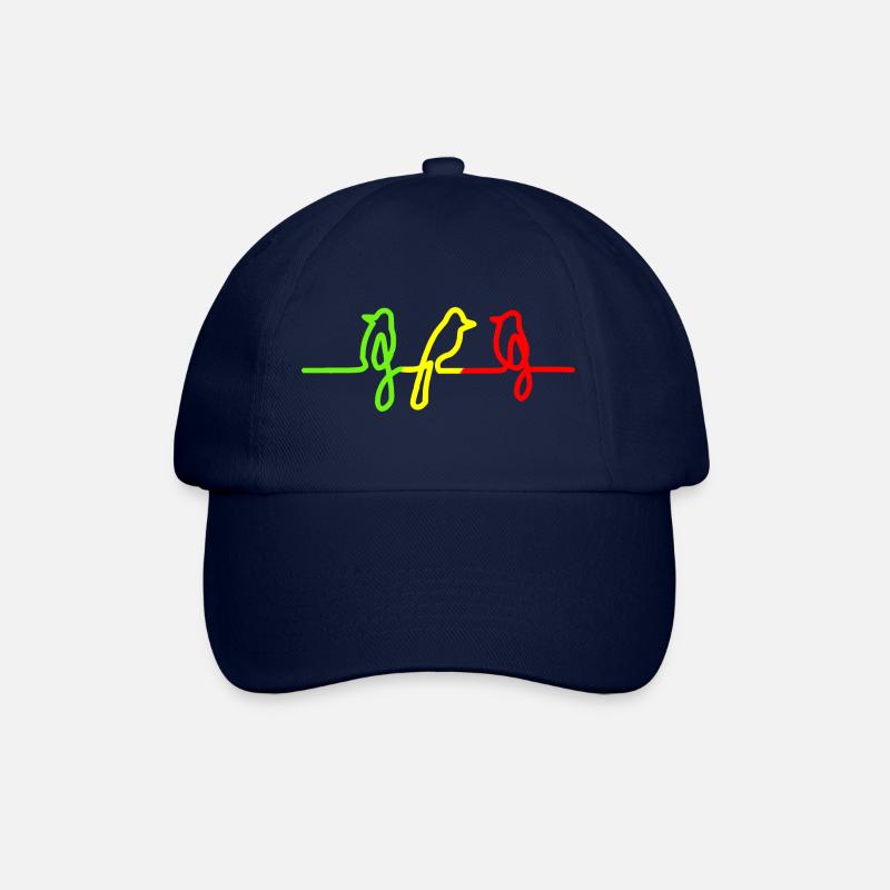 Three little birds Reggae Rasta Jamaica Vogel - Baseballkappe - Blau/Blau
