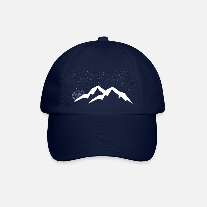 Berge bei Nacht - Baseballkappe - Blau/Blau
