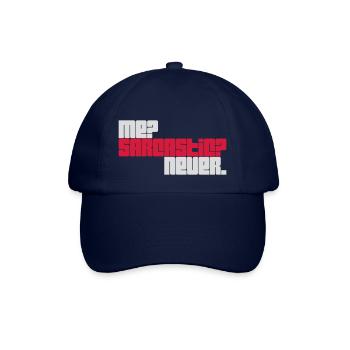 me sarcastic never Zitat - Baseballkappe - Blau/Blau - Vorne