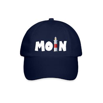 Moin Leuchtturm Norddeutsch See Meer - Baseballkappe - Blau/Blau - Vorne