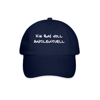 Nicht intellektuell sondern antilektuell - Baseballkappe - Blau/Blau - Vorne
