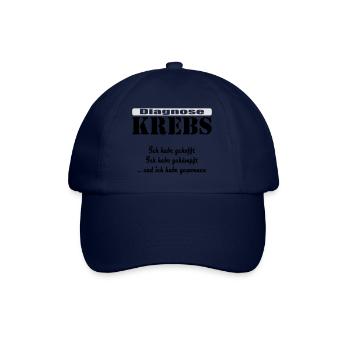 "Diagnose Krebs" by Claudia-Moda - Baseballkappe - Blau/Blau - Vorne