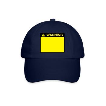 Warning Sign (2 colour) - Baseball Cap - blue/blue - Front