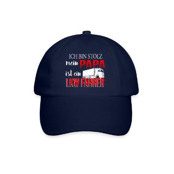 LKW - Ich bin stolz. Mein Papa ist LKW - T-Shirt - Baseballkappe - Blau/Blau - Vorne